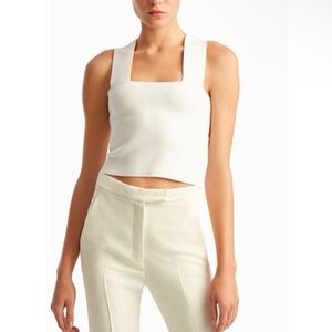 A.L.C. White Lia Crop Top Small EUC